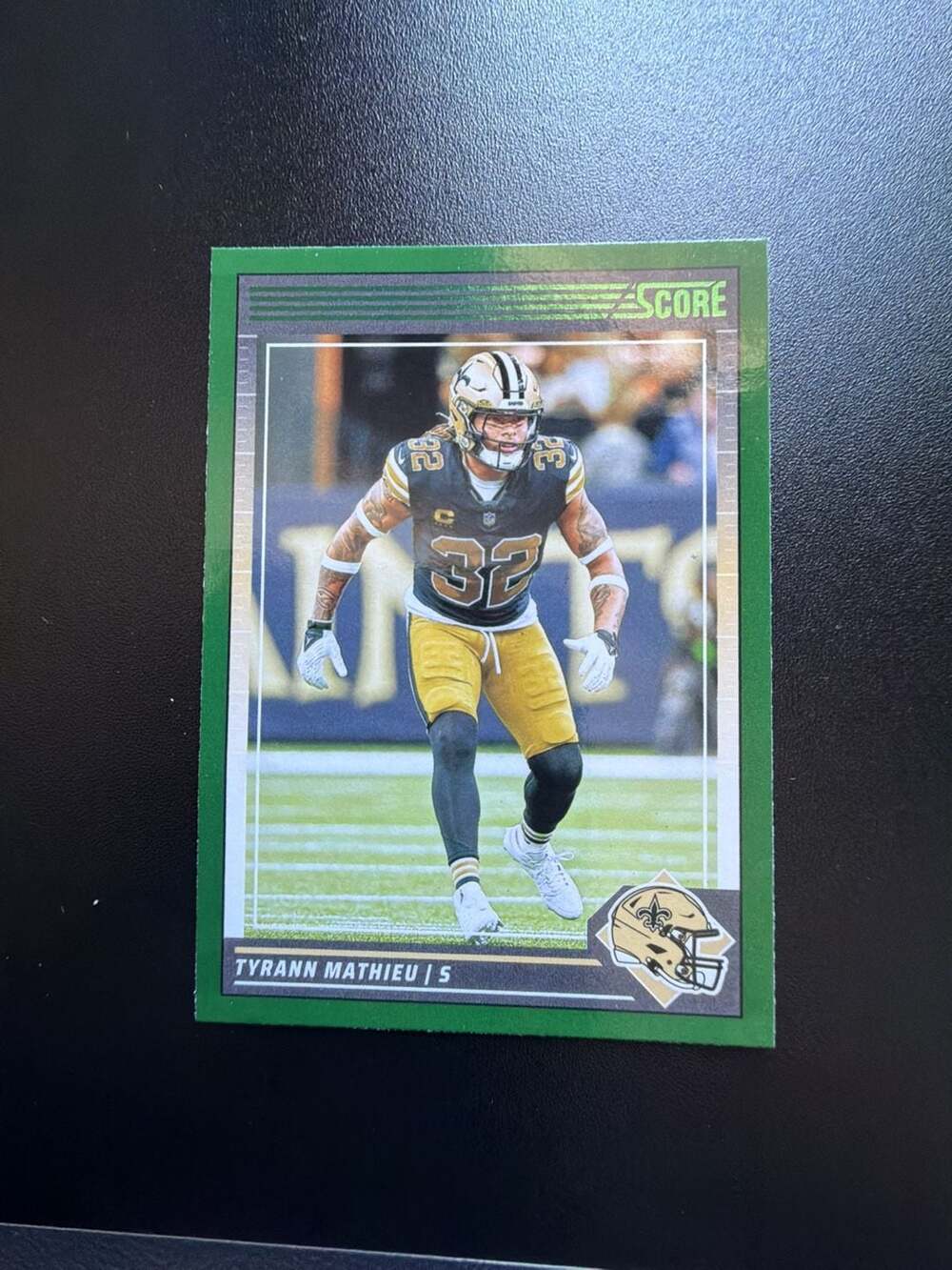 2024 Panini Score Tyrann Mathieu Green Bats #202 New Orleans Saints Football Car